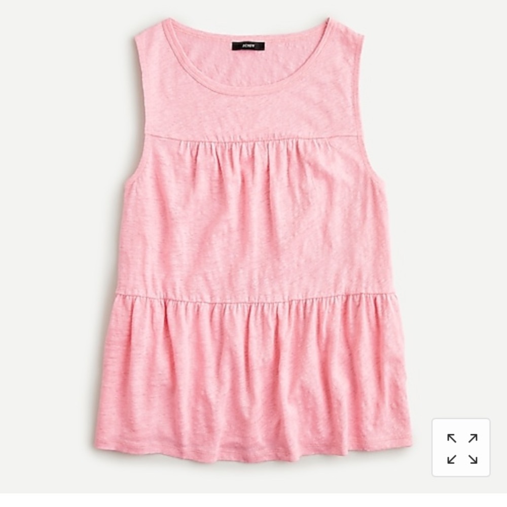 J. Crew: Pink Linen Tank Top